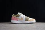 Jordan 1 Low Pastel Grind Vivid Green (GS) DJ0341-100