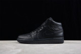 Jordan 1 Mid Triple Black (2022) 554724-093