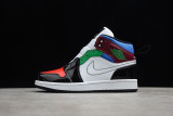 Jordan 1 Mid SE Black White Multi-Color (W) DB5454-001