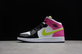 Jordan 1 Mid White Black Cyber Pink (GS) CZ9835-100