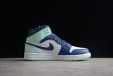 Jordan 1 Mid Mystic Navy Mint Foam 554724-413