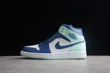 Jordan 1 Mid Mystic Navy Mint Foam 554724-413