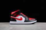 Jordan 1 Mid White Black Red (2022) 554724-079