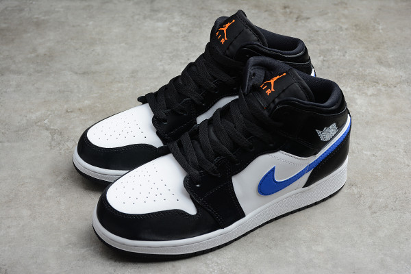 Jordan 1 Mid Black Racer Blue White (GS) 554725-084