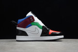 Jordan 1 Mid SE Black White Multi-Color (W) DB5454-001