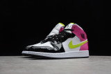 Jordan 1 Mid White Black Cyber Pink (GS) CZ9835-100