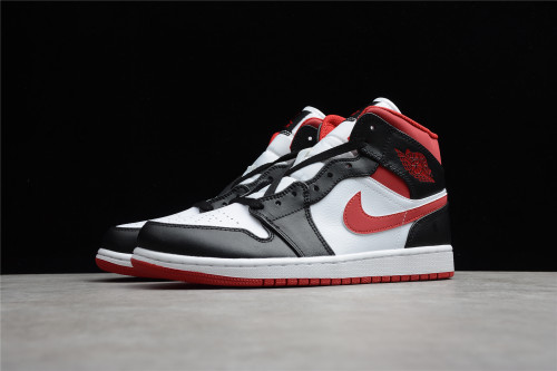 Jordan 1 Mid Gym Red Black White 554724-122