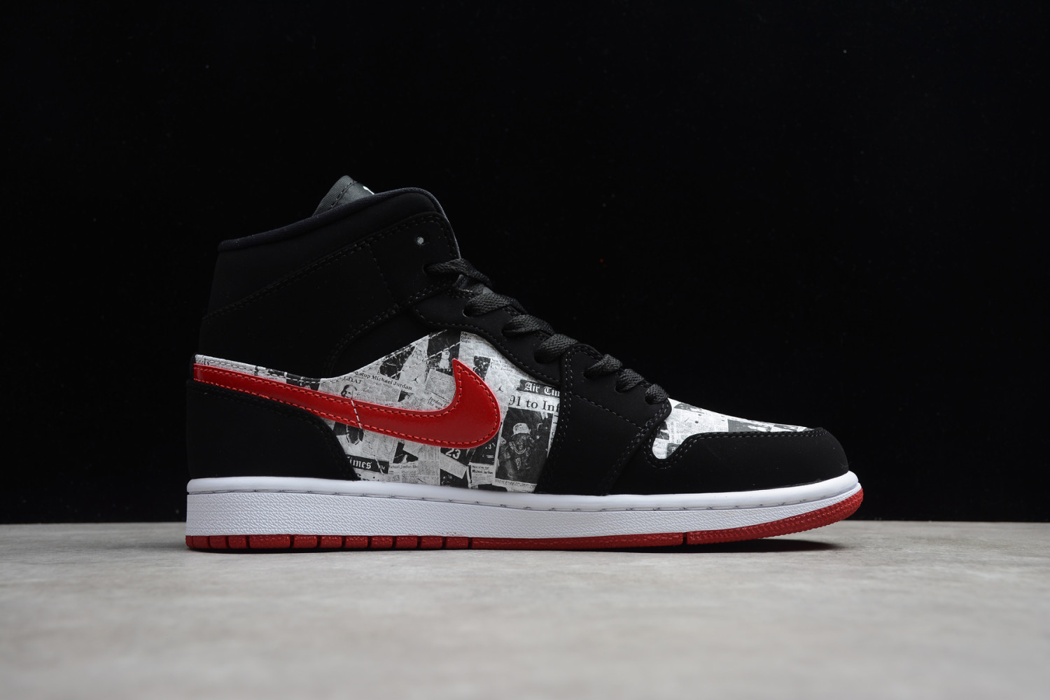 Jordan 1 Mid Newspaper Air Times 852542-061