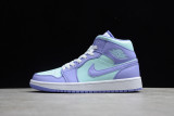 Jordan 1 Mid Purple Aqua (GS)  554725-500