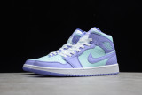 Jordan 1 Mid Purple Aqua (GS)  554725-500