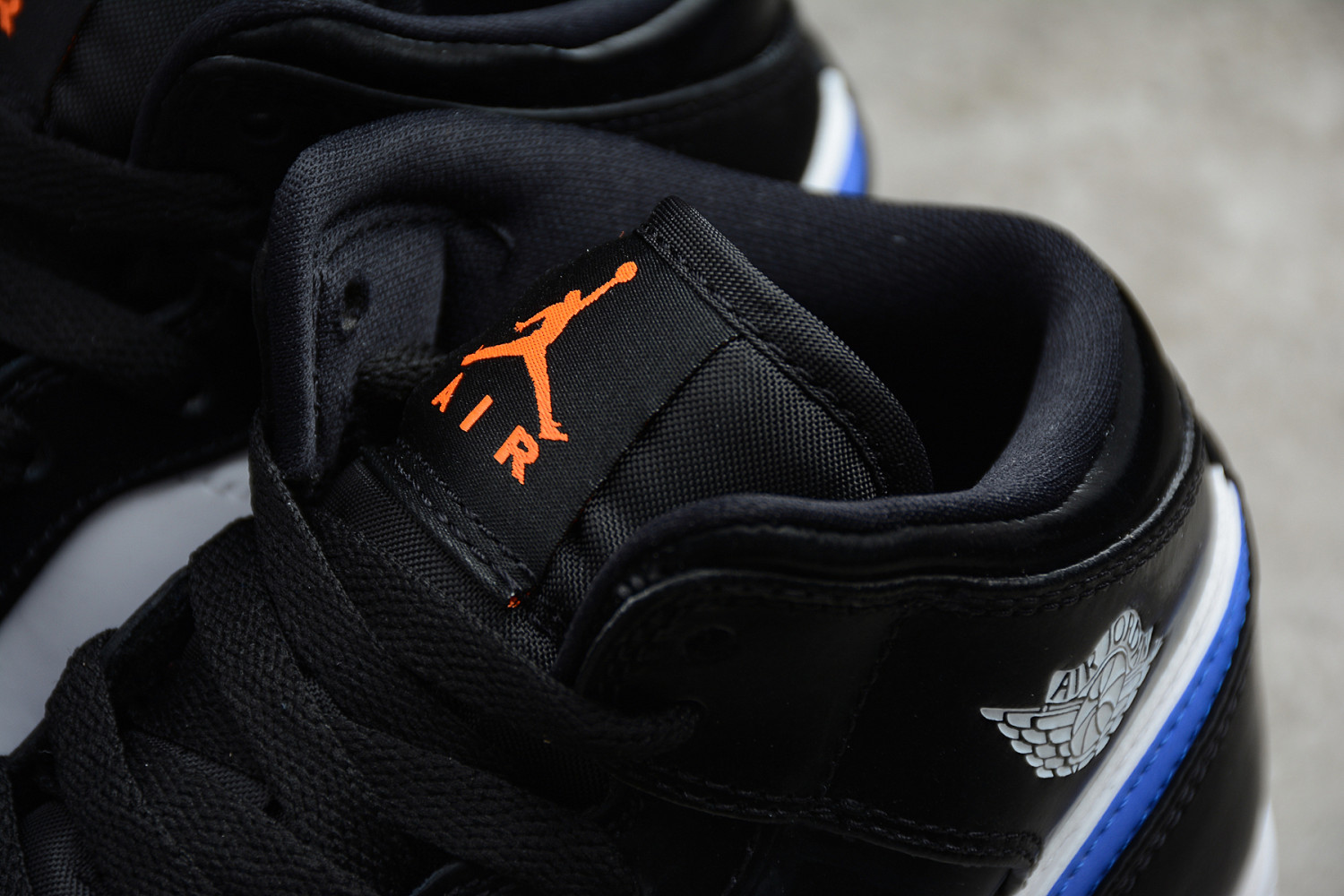 Jordan 1 Mid Black Racer Blue White (GS) 554725-084