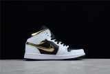 Jordan 1 Mid White Gold Black (GS) 554724-190