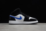 Jordan 1 Mid Black Racer Blue White (GS) 554725-084