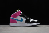 Jordan 1 Mid White Black Cyber Pink (GS) CZ9835-100