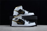 Jordan 1 Mid White Gold Black (GS) 554724-190