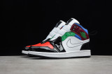 Jordan 1 Mid SE Black White Multi-Color (W) DB5454-001