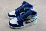 Jordan 1 Mid Mystic Navy Mint Foam (GS) 554725-413