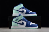 Jordan 1 Mid Mystic Navy Mint Foam (GS) 554725-413