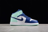 Jordan 1 Mid Mystic Navy Mint Foam (GS) 554725-413