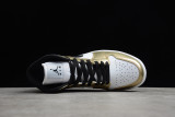 Jordan 1 Mid Metallic Gold Black White DC1419-700