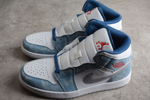 Jordan 1 Mid French Blue Fire Red DN3706-401