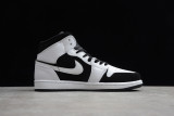 Jordan 1 Mid White Black 554724-113