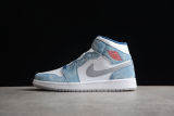 Jordan 1 Mid French Blue Fire Red DN3706-401