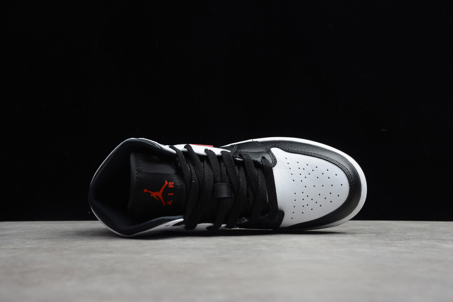 Jordan 1 Mid White Black Chile Red (GS) 554725-075