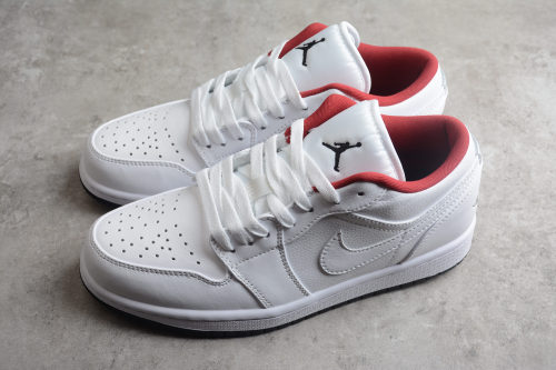 Jordan 1 Low White Gym Red Black (GS) 553560-164