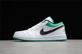 Jordan 1 Low White Lucky Green Black 553558-129