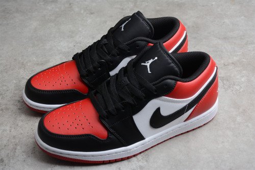 Jordan 1 Low Bred Toe 553558-612