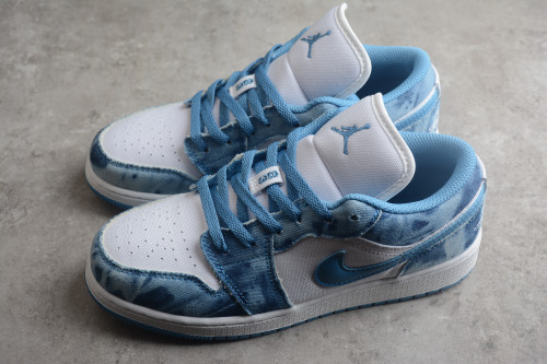 Jordan 1 Low Washed Denim (GS) DM8947-100