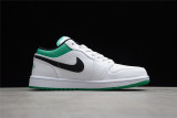 Jordan 1 Low White Lucky Green Black 553558-129