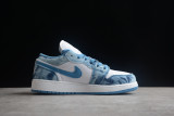 Jordan 1 Low Washed Denim (GS) DM8947-100