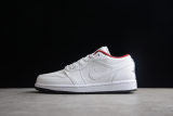 Jordan 1 Low White Gym Red Black (GS) 553560-164