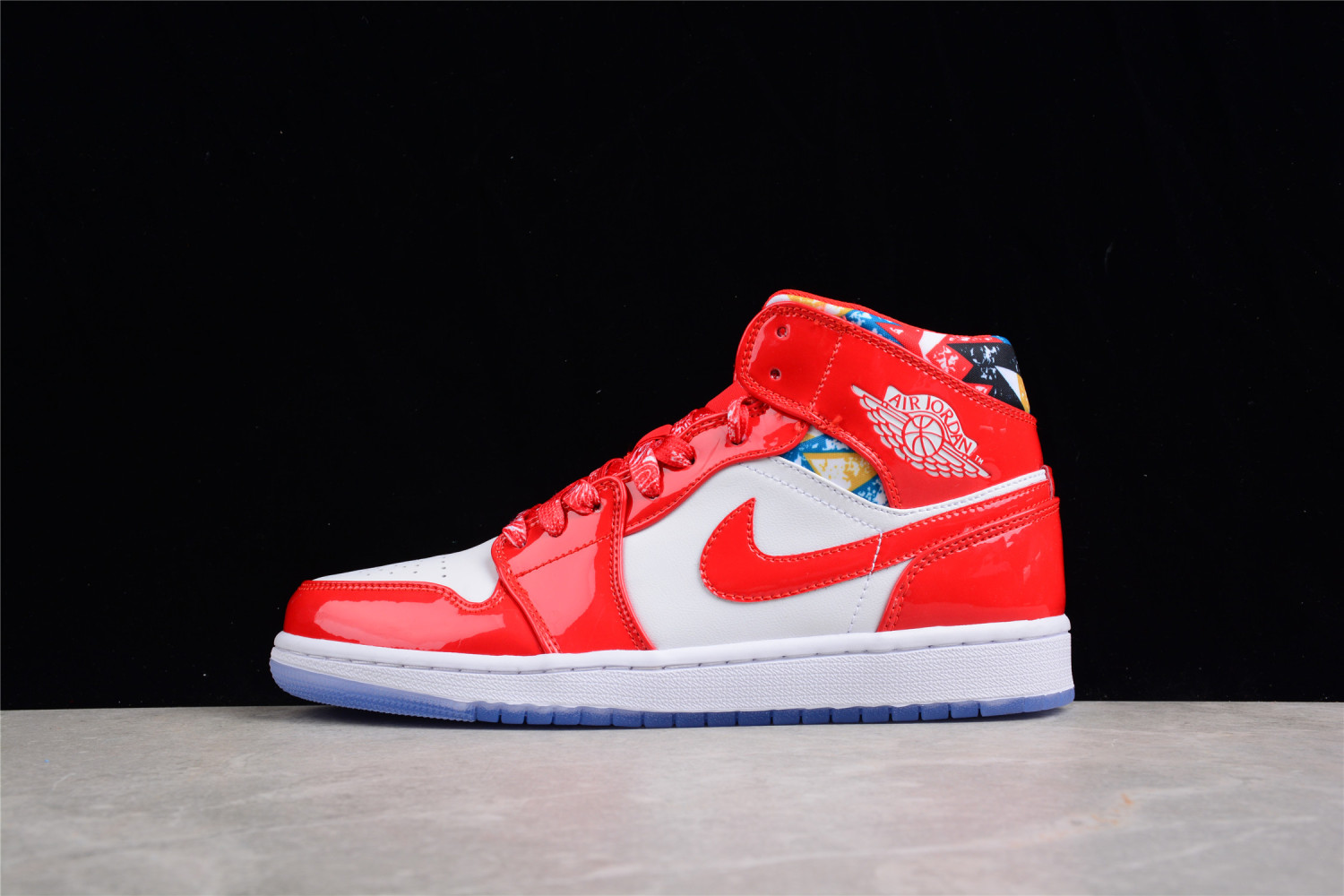 Jordan 1 Mid Barcelona Sweater Red Patent DC7294-600