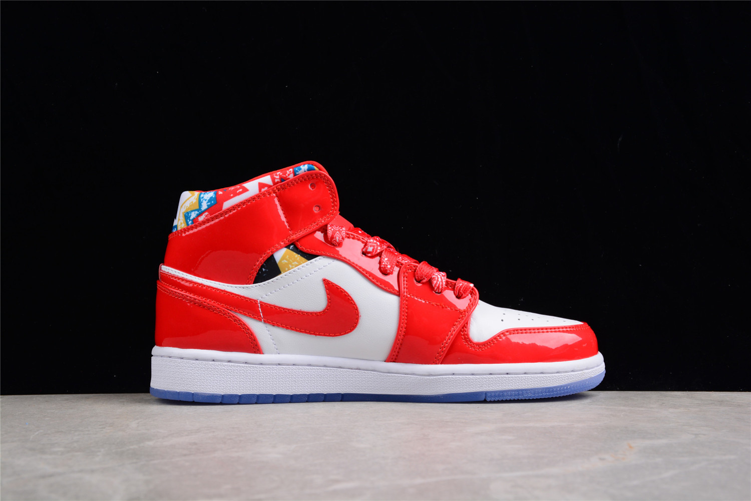 Jordan 1 Mid Barcelona Sweater Red Patent DC7294-600