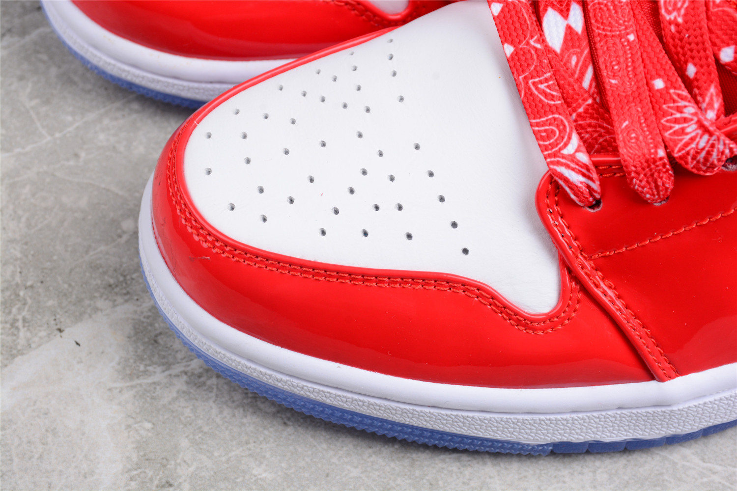 Jordan 1 Mid Barcelona Sweater Red Patent DC7294-600