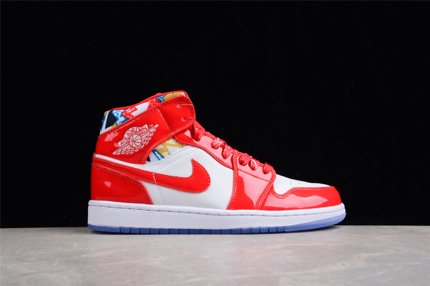 Jordan 1 Mid Barcelona Sweater Red Patent DC7294-600