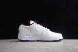 Jordan 1 Low White Gym Red Black (GS) 553560-164