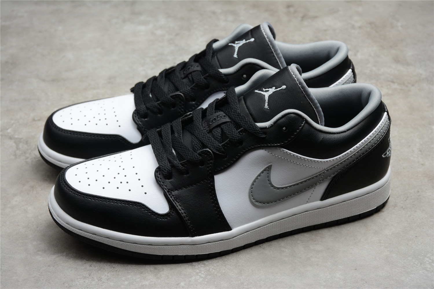 Jordan 1 Low Black White Grey 553558-040