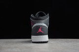 Jordan 1 Mid White Grey Hyper Pink (GS) 555112-117