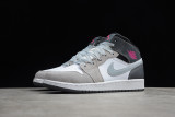 Jordan 1 Mid White Grey Hyper Pink (GS) 555112-117