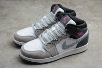 Jordan 1 Mid White Grey Hyper Pink (GS) 555112-117