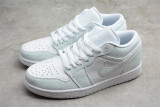 Jordan 1 Low Triple White Tumbled Leather 553558-130