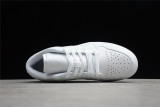 Jordan 1 Low Triple White Tumbled Leather 553558-130