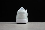 Jordan 1 Low Triple White Tumbled Leather 553558-130