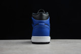 Jordan 1 Mid Hyper Royal Tumbled Leather 554724-007