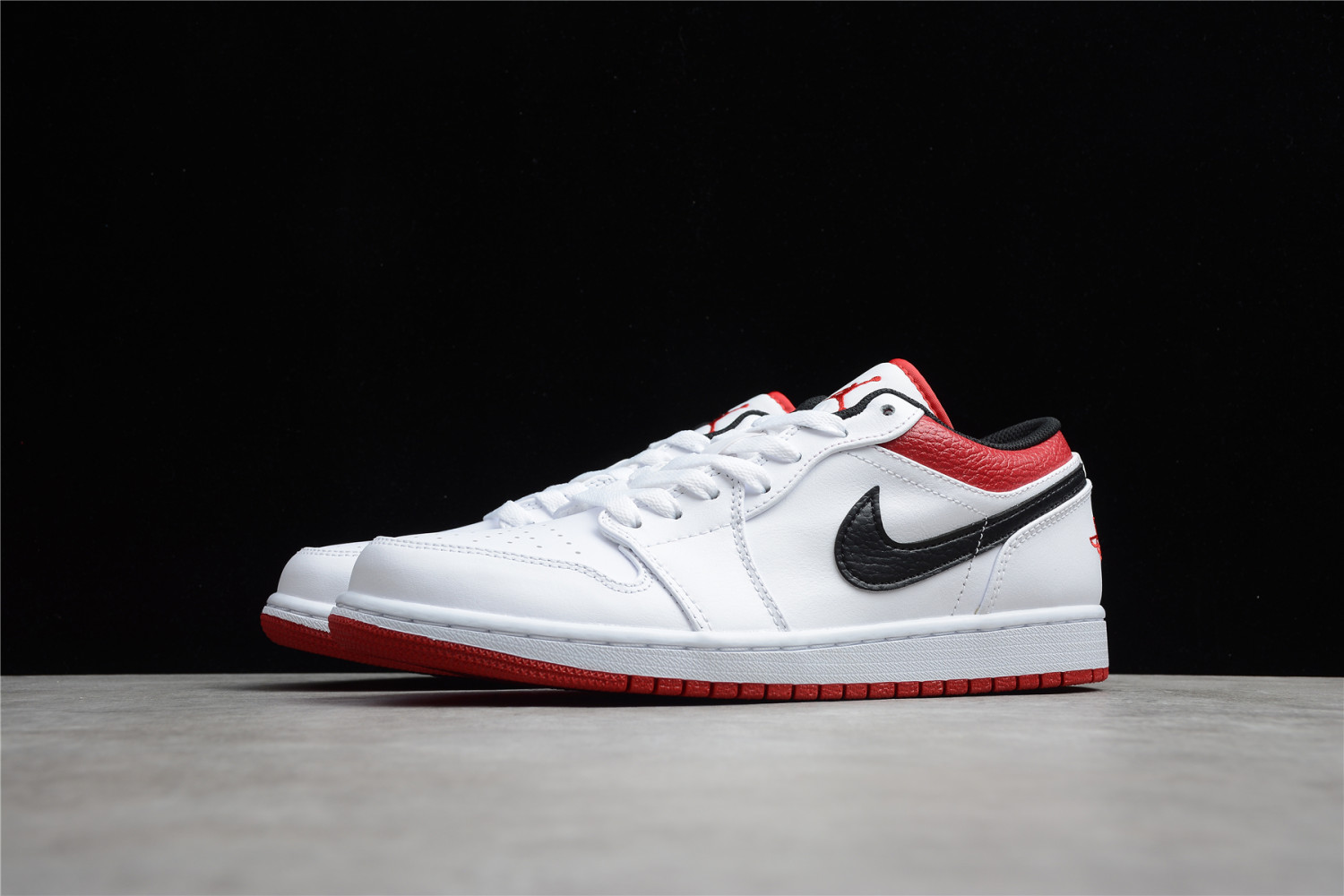 Jordan 1 Low White University Red Black 553558-118
