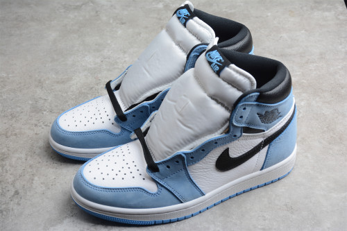 Jordan 1 Retro High White University Blue Black 555088-134